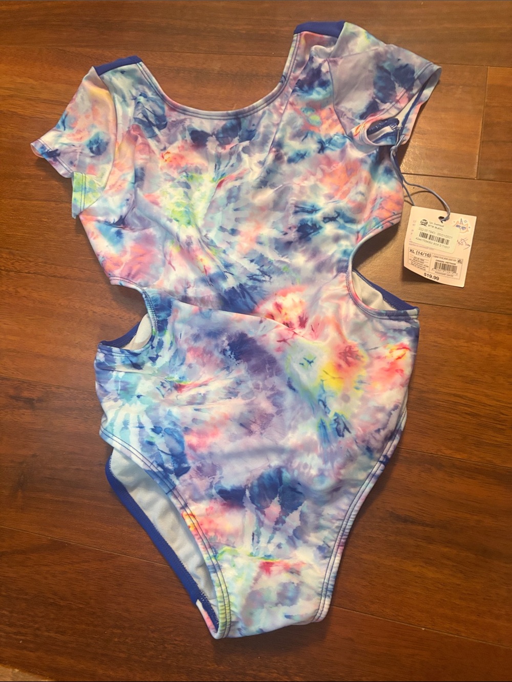 More Than Magic Girls Tie-Dye One-Piece Swimsuit in Blue, Pink, Yellow 14-16
